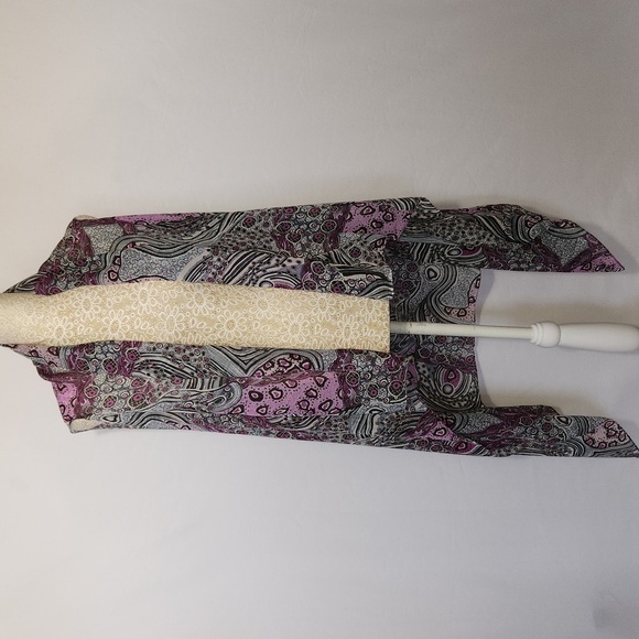 Accents by Lovello Sheer Chiffon Waterfall Front Sleeveless High Low Cardiagan - Picture 1 of 13